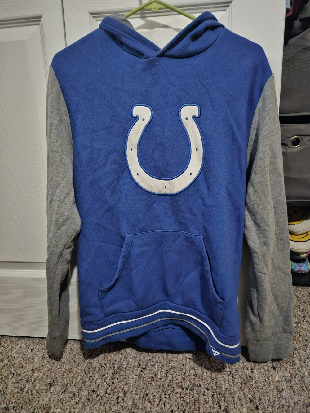 Fanatics Blue and Gray Crewneck Hoodie with Horseshoe Emblem